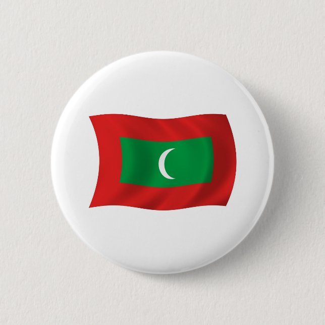 Maldives Flag Button (Front)