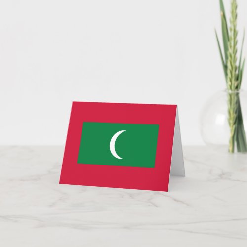 Maldives Flag Card