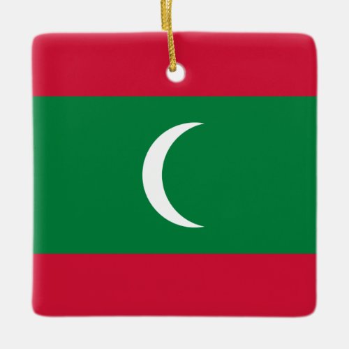 Maldives Flag  Ceramic Ornament