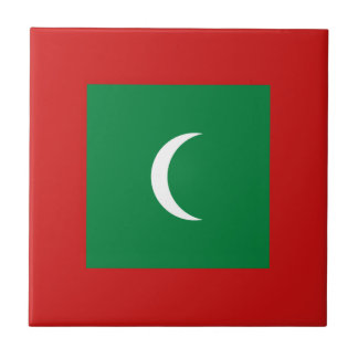 Maldives Flag Ceramic Tile