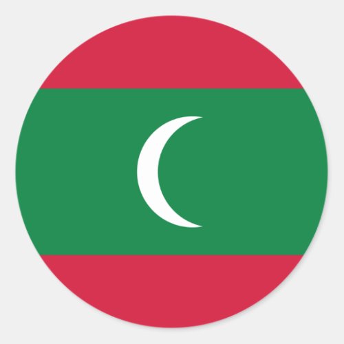 Maldives Flag Classic Round Sticker