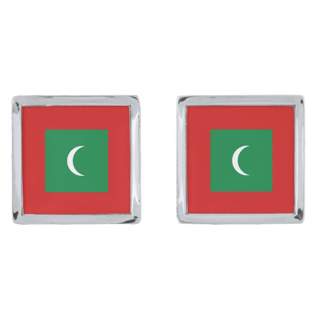 Maldives Flag Cufflinks (Front)