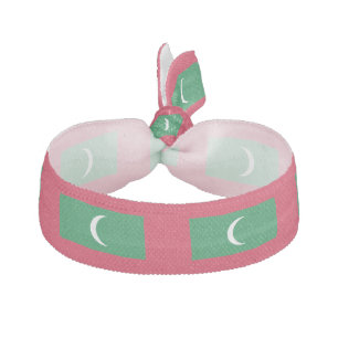 Maldives Flag Elastic Hair Tie