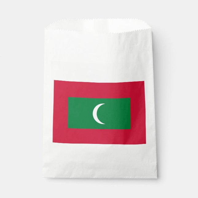 Maldives Flag Favor Bag (Front)