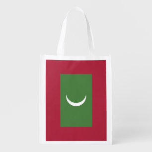 Maldives flag grocery bag