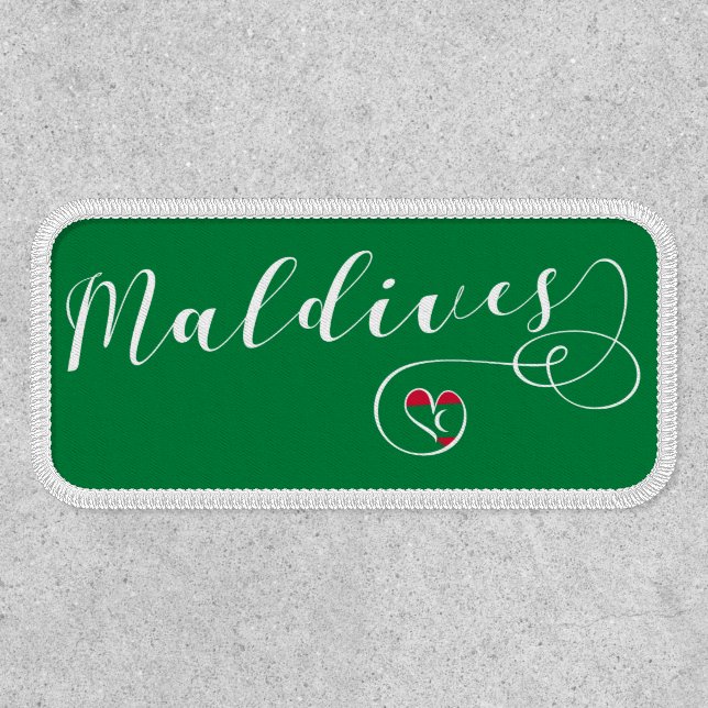 Maldives Flag Heart, Maldivian Patch (Front)