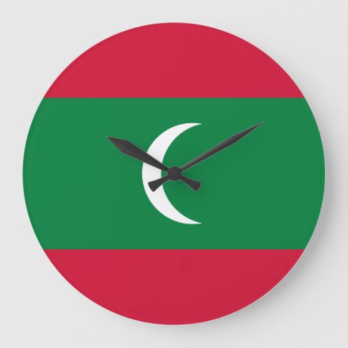 Maldives Flag Large Clock