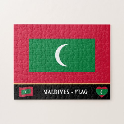 Maldives Flag  Maldives country  Maldives Jigsaw Puzzle