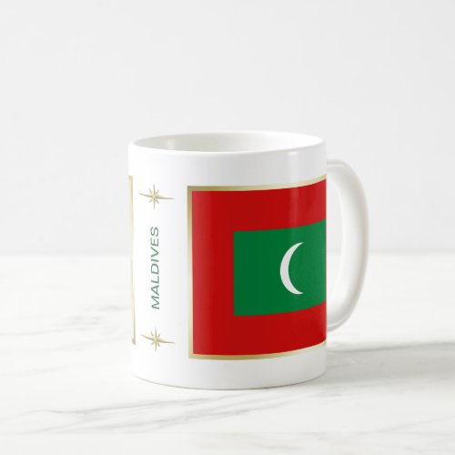 Maldives Flag  Map Mug