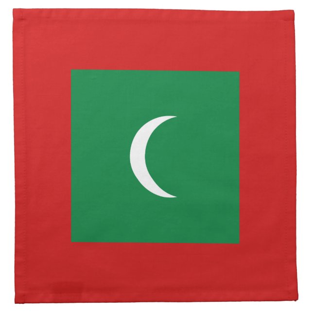 Maldives Flag Napkin (Front)