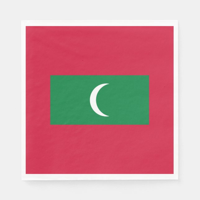 Maldives Flag Napkins (Front)