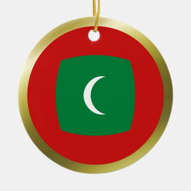 Maldives Flag Ornament (Front)