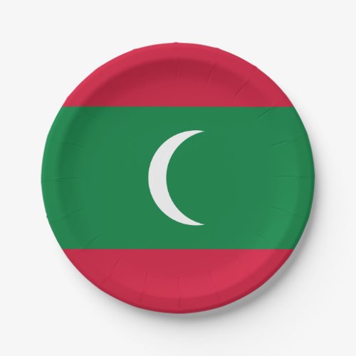 Maldives Flag Paper Plates