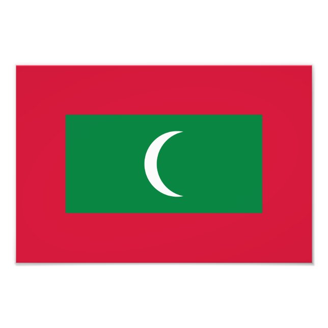 Maldives Flag Photo Print (Front)