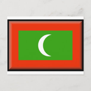 Maldives Flag Postcard
