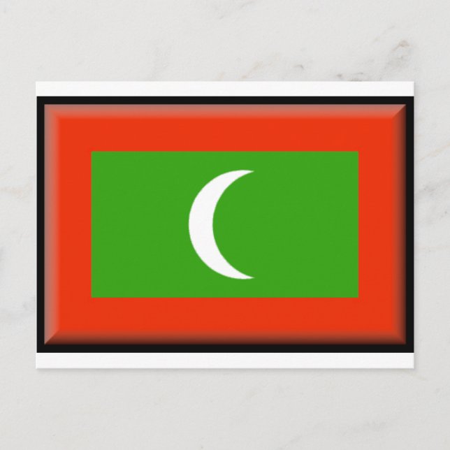 Maldives Flag Postcard (Front)