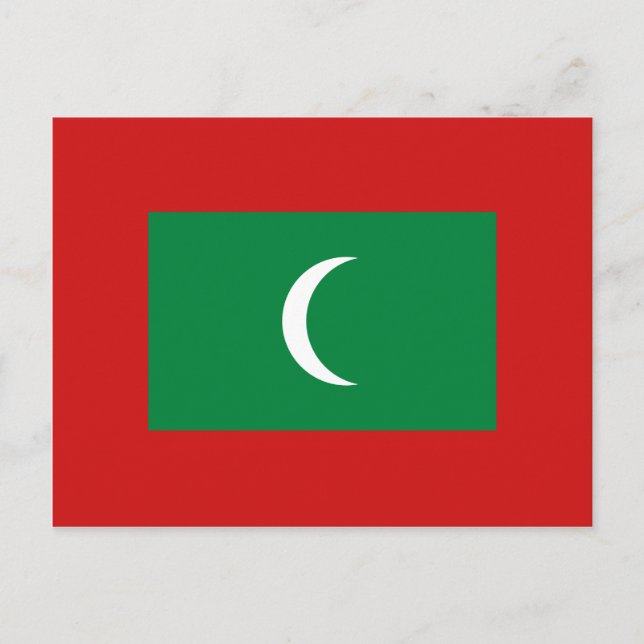 Maldives Flag Postcard (Front)
