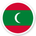 Maldives Flag Round Sticker