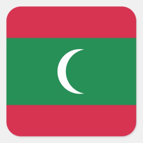 Maldives Flag Square Sticker
