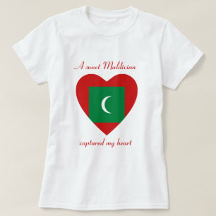 Maldives Flag Sweetheart T-Shirt