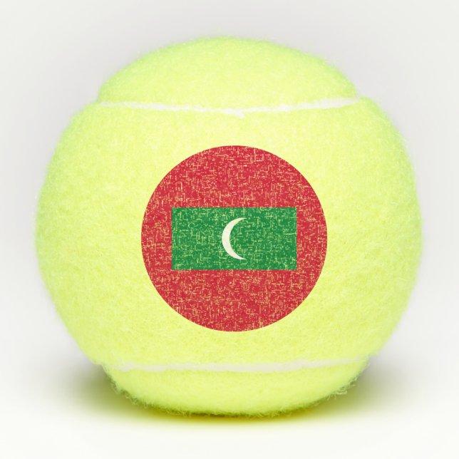 Maldives Flag Tennis Balls (Front)