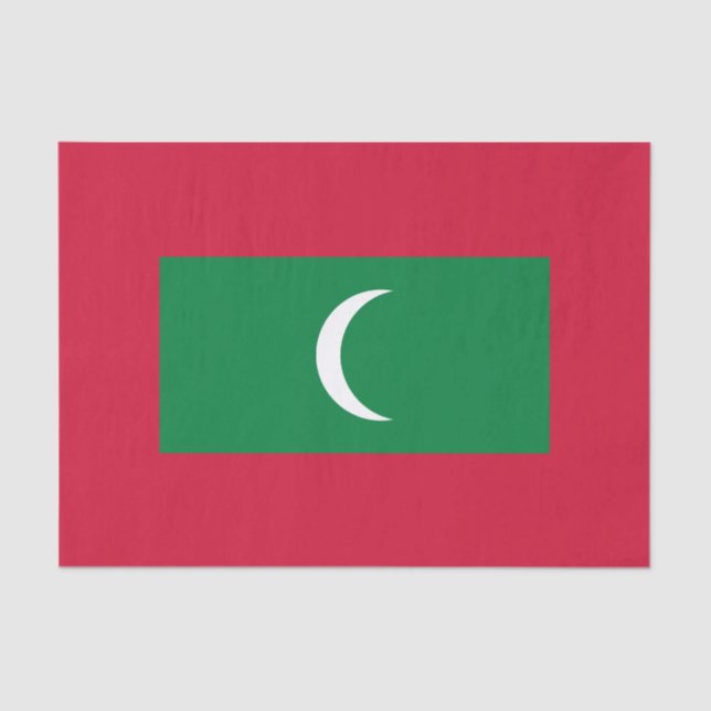 Maldives Flag Tissue Paper (Front)