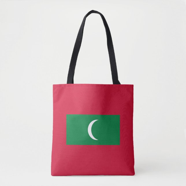 Maldives Flag Tote Bag (Front)