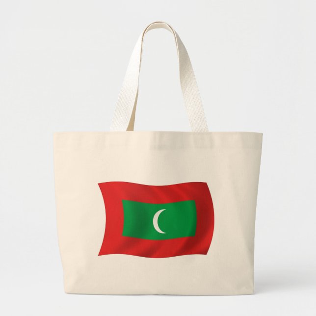 Maldives Flag Tote Bag (Front)