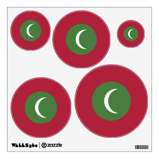 Maldives flag wall decal (Front)