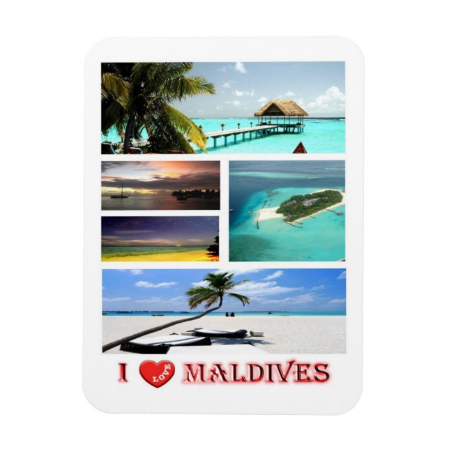 Maldives - I Love - Magnet (Vertical)
