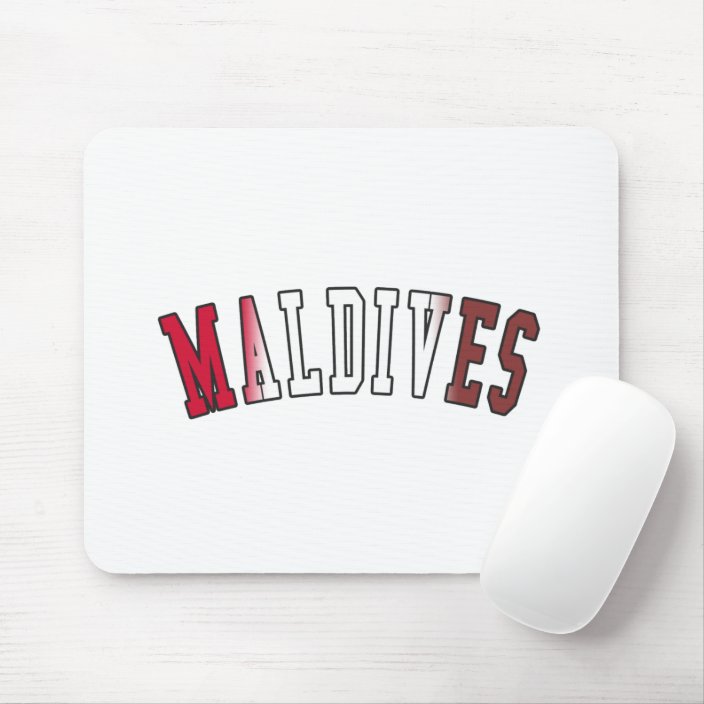 Maldives in National Flag Colors Mouse Pad