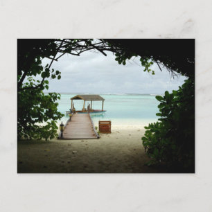Maldives Island Boat Postcard