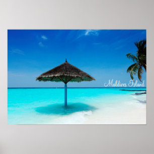Maldives island romantic holiday poster