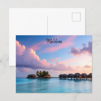 Maldives islands  postcard