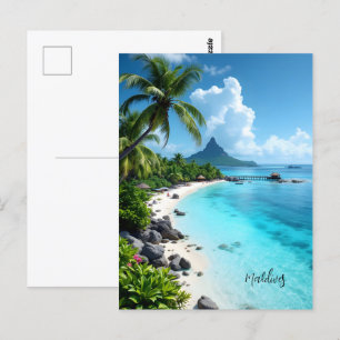 Maldives islands postcard