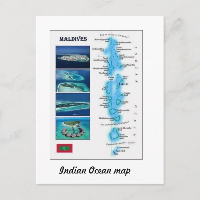 Maldives map card (Front)