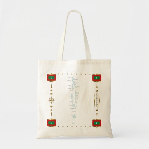 Maldives Map  Flags Bag