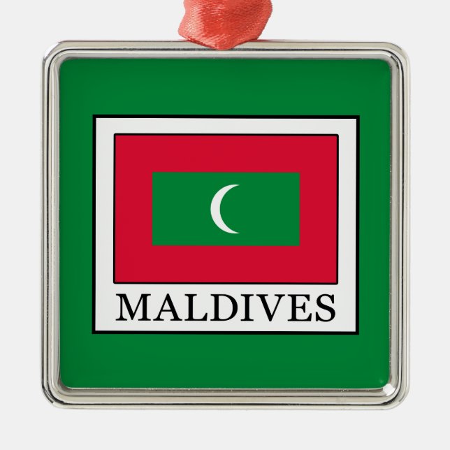 Maldives Metal Ornament (Front)