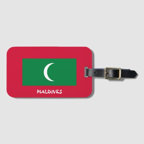 Maldives National Flag Patriotic Luggage Tag