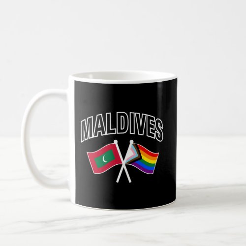 Maldives Rainbow Pride Flag Proud Maldivian Coffee Mug
