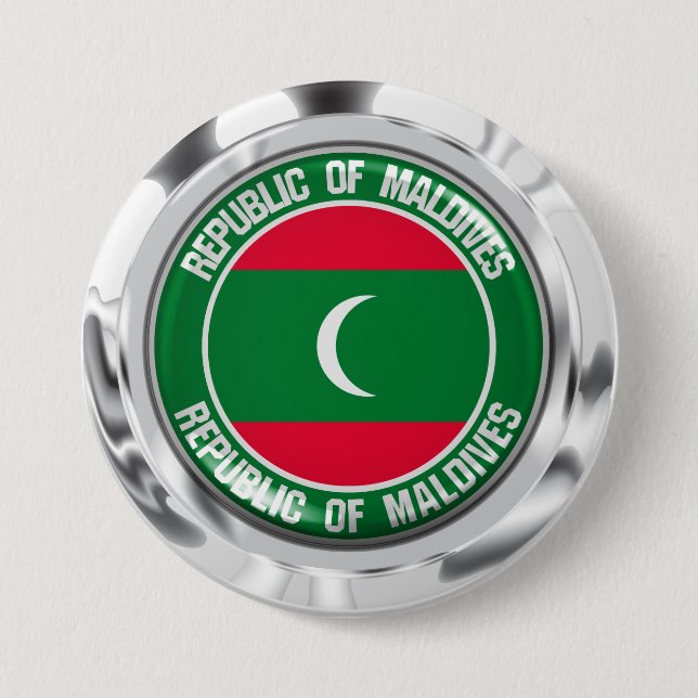 Maldives Round Logo Button (Front)