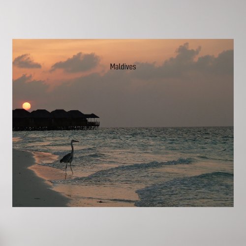 Maldives scenic landscape poster