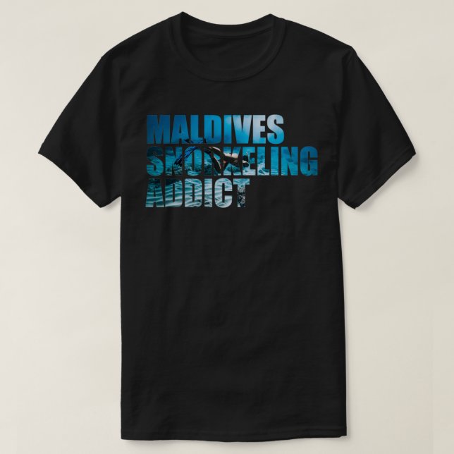 Maldives Snorkeling Woman Photo T-Shirt (Design Front)