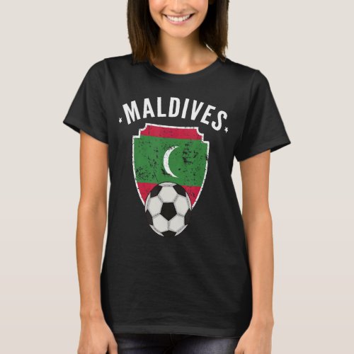 Maldives Soccer Maldives Flag Football Maldivian P T_Shirt