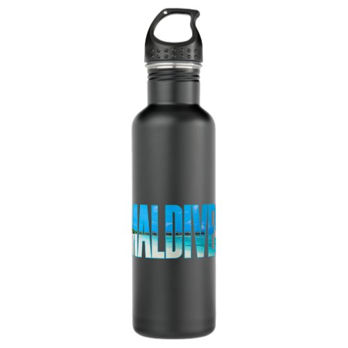 Maldives Souvenir Merch For Couple Or Family Summe Stainless Steel Water Bottle