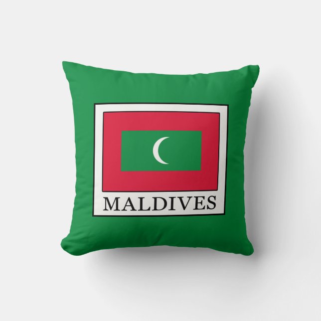 Maldives Throw Pillow (Front)