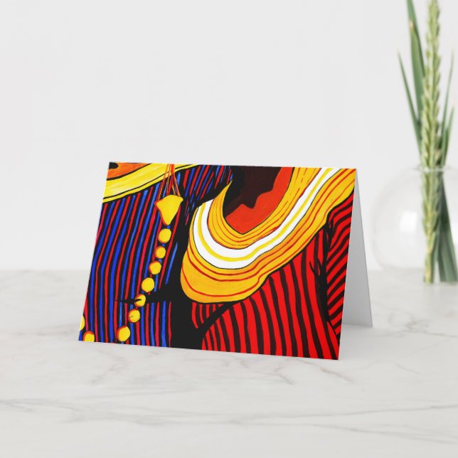 Maldives Traditional Dress Artwork Greeting Card (Front)