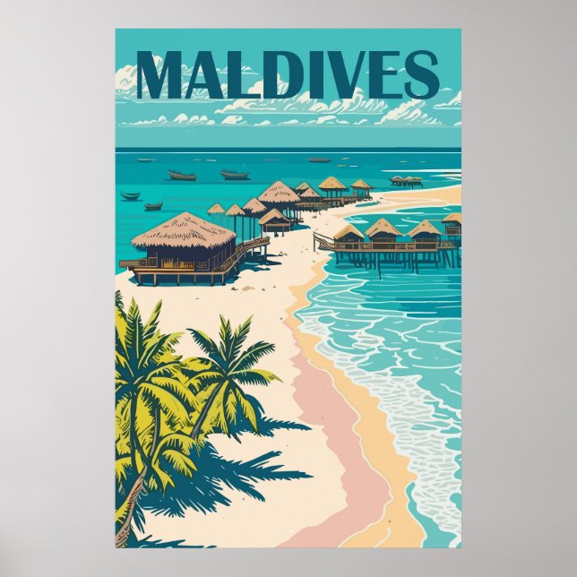 Maldives Travel Poster (Front)