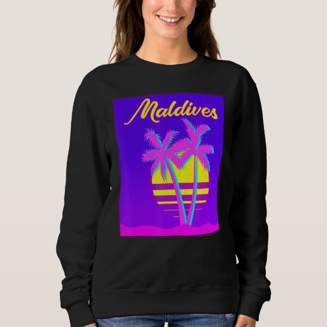 Maldives Travel Summer Vacation Beach Sweatshirt (Front)