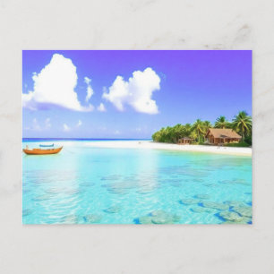 Maldives Tropical Ocean Postcard